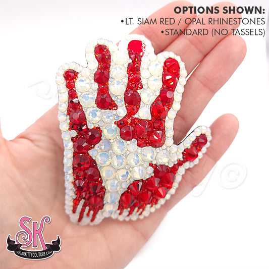 Bloody Handprint Rhinestone Pasties