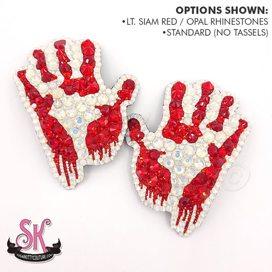 Bloody Handprint Rhinestone Pasties