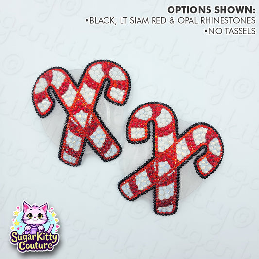 Candy Cane Rhinestone Pasties