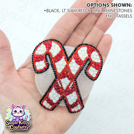 Candy Cane Rhinestone Pasties