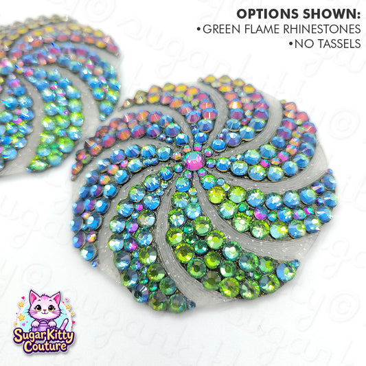 Pinwheel Swirl Illusion Pasties