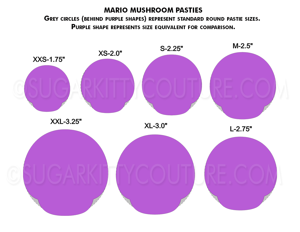 Cartoon Mushroom Rhinestone Pasties