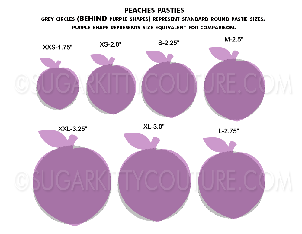 Peaches Rhinestone Pasties