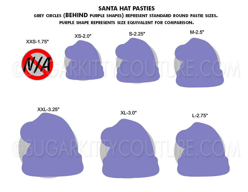 Santa Hat Rhinestone Pasties